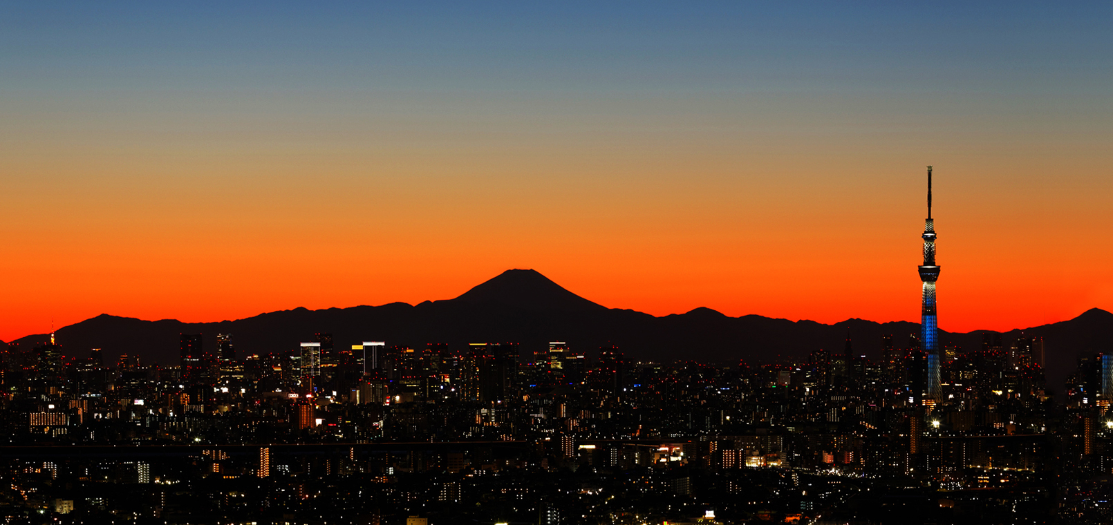 富士山と夕焼け